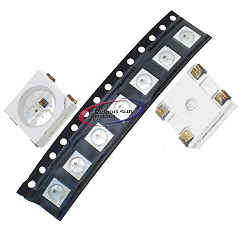 Reland Sun 50pcs 5050 SMD LED High Bright White Light Rot Grün Blau Gelb Warmweiß Pulver Eisblau LED Leuchtdiode (RGB) von Reland Sun