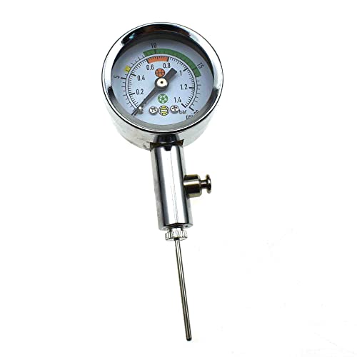 Reland Sun Ball Manometer, Mini Utility Luftdruckmessgerät Barometer Werkzeug für Basketball Fußball Volleyball von Reland Sun