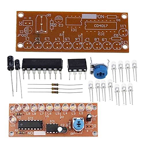 Reland Sun NE555 CD4017 Licht Wasser fließendes Licht LED Modul DIY Elektronisches Festzelt Licht DIY Kit Weiß Running Flow LED Elektronisches DIY Kit von Reland Sun