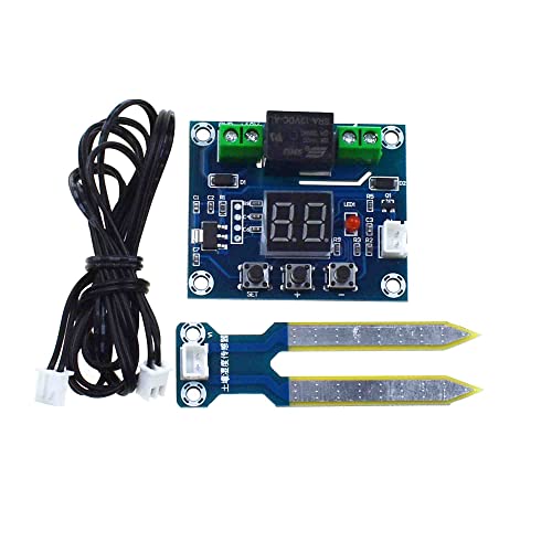 Reland Sun XH-M214 Bodenfeuchtigkeitssensor-Modul, automatisches Bewässerungssensor, digitales Anzeigemodul mit Bodenfeuchtigkeitssonde, DC12V von Reland Sun