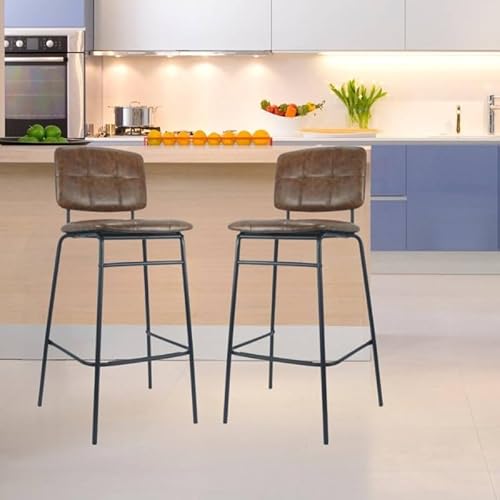 Relax e Design Set mit 2 Hockern mit Rückenlehne und gepolsterter Sitzfläche mit Samtstoff, Gestell aus schwarzem Metall mit Fußstütze, geeignet für Zuhause, Bars, Pubs, Clubs, 41 x 43 x 106 cm (L x B Relax e Design Set mit 2 Hockern mit Rückenlehne und gepolsterter Sitzfläche mit Samtstoff, Gestell aus schwarzem Metall mit Fußstütze, geeignet für Zuhause, Bars, Pubs, Clubs, 41 x 43 x 106 cm (L x B von Relax e Design