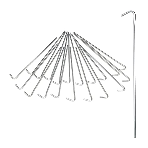 200er Pack Zeltnagel, Heringe Camping, Bodenanker für Zeltbefestigung, Widerhaken, Erdanker 22cm, Stahl, Silber 200er Pack Zeltnagel, Heringe Camping, Bodenanker für Zeltbefestigung, Widerhaken, Erdanker 22cm, Stahl, Silber von Relaxdays