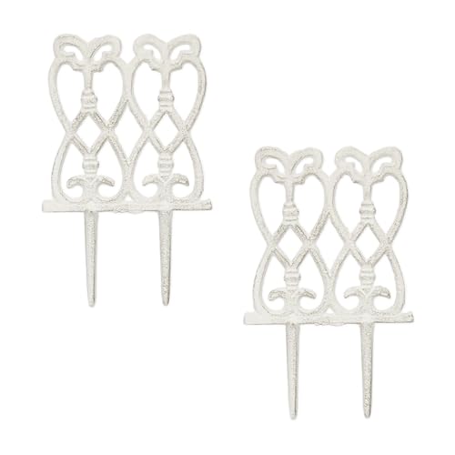 Relaxdays 4 x Beeteinfassung, Gusseisen, HxB: je 25 x 14,5 cm, Zierzaun Garten, zum Stecken, Beetzaun antik, Beetumrandung, weiß Relaxdays 4 x Beeteinfassung, Gusseisen, HxB: je 25 x 14,5 cm, Zierzaun Garten, zum Stecken, Beetzaun antik, Beetumrandung, weiß von Relaxdays