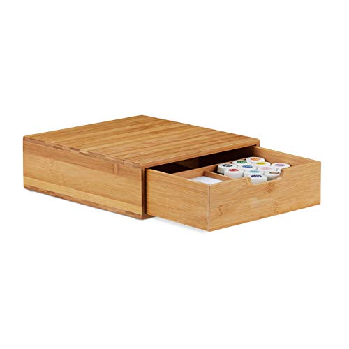 Relaxdays, Natur Schubladenbox Bambus, Schubladen Organizer, natürliche Optik, Tischorganizer Büro, HBT 10 x 29,5 x 30cm, 1 Fach, Bamboo Relaxdays, Natur Schubladenbox Bambus, Schubladen Organizer, natürliche Optik, Tischorganizer Büro, HBT 10 x 29,5 x 30cm, 1 Fach, Bamboo von Relaxdays