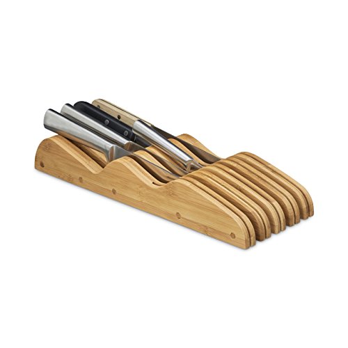 Relaxdays Messerblock Schublade, ohne Messer, liegend, Bambus, für 9 Messer, HBT: 5x12x40 cm, Schubladeneinsatz, natur Relaxdays Messerblock Schublade, ohne Messer, liegend, Bambus, für 9 Messer, HBT: 5x12x40 cm, Schubladeneinsatz, natur von Relaxdays