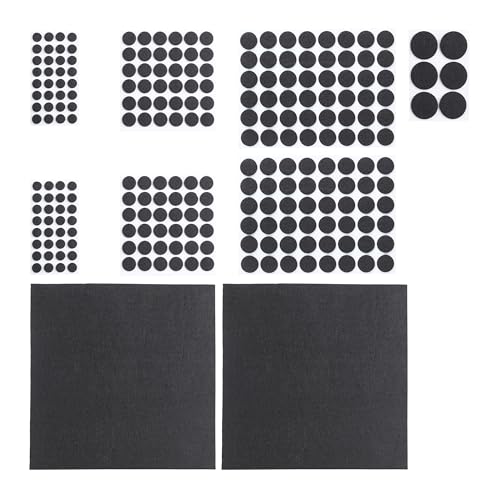 Relaxdays, schwarz Filzgleiter 240er Pack, 2 Filzplatten zum Zuschneiden, Klebefilz, runde Möbelgleiter, versch. Größen, Standard von Relaxdays
