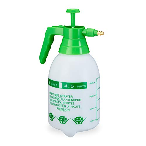 Relaxdays 10 x Pumpsprühflasche, einstellbare Messingdüse, Pflanzen Bewässerung, Pestizide, Putzmittel, 2l Drucksprüher, grün Relaxdays 10 x Pumpsprühflasche, einstellbare Messingdüse, Pflanzen Bewässerung, Pestizide, Putzmittel, 2l Drucksprüher, grün von Relaxdays