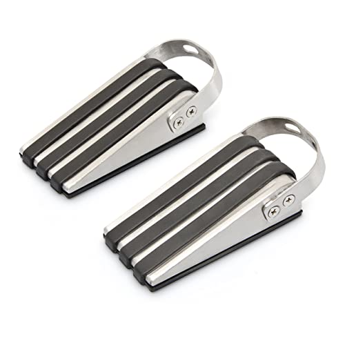 Relaxdays Türstopper 2-er Set, Edelstahl, Rutschfest, Mit Gummierung, HBT: ca. 3,7 x 5 x 12,5 cm, schwarz / silber Relaxdays Türstopper 2-er Set, Edelstahl, Rutschfest, Mit Gummierung, HBT: ca. 3,7 x 5 x 12,5 cm, schwarz / silber von Relaxdays