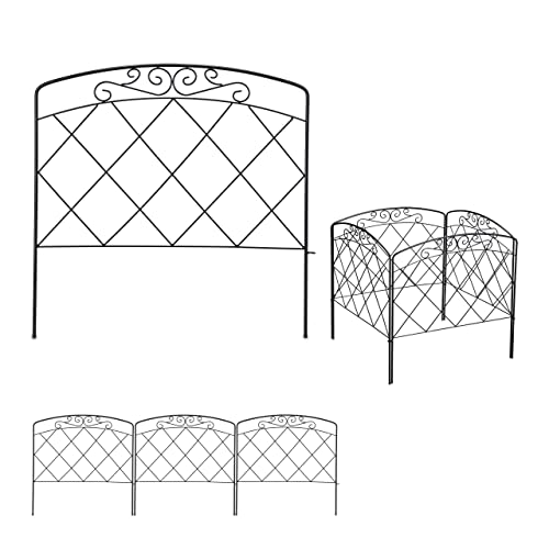 Relaxdays 12 TLG. Beetzaun, Beetumrandung für Garten, Dekozaun Metall, antikes Design, Zierzaun, HxB: 41,5 x 735 cm, schwarz Relaxdays 12 TLG. Beetzaun, Beetumrandung für Garten, Dekozaun Metall, antikes Design, Zierzaun, HxB: 41,5 x 735 cm, schwarz von Relaxdays