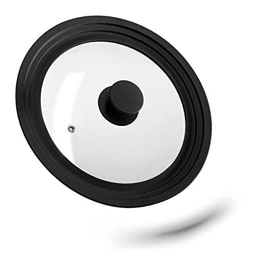 Relaxdays 2 x Topfdeckel universal, Glasdeckel mit abgestuftem Silikonrand, Töpfe & Pfannen 22-26 cm, HxD: 5 x 27,5 cm, schwarz Relaxdays 2 x Topfdeckel universal, Glasdeckel mit abgestuftem Silikonrand, Töpfe & Pfannen 22-26 cm, HxD: 5 x 27,5 cm, schwarz von Relaxdays