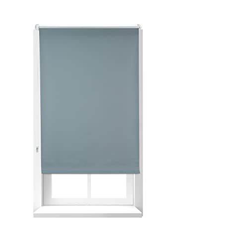 Relaxdays 2X Verdunkelungsrollo im Set, Hitzeschutz, Thermo Rollo, Klemmfix, Blickdicht, Seitenzugrollo 70x160, Stoff 66 cm, grau von Relaxdays