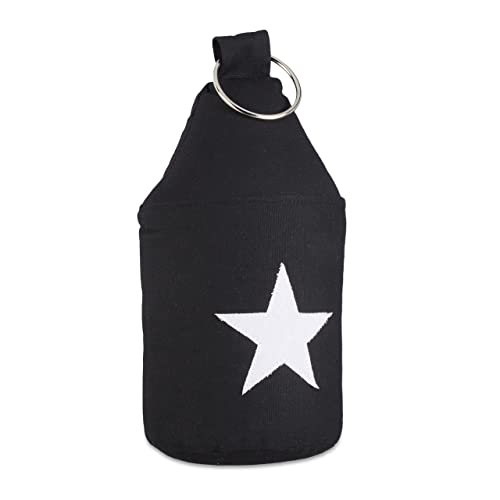 Relaxdays 2er Set Türstopper Stern, Türpuffer Stoff, Türsack Boden, extra hoch, mit Griff, dekorativ, HxD: 23 x 11 cm, schwarz von Relaxdays
