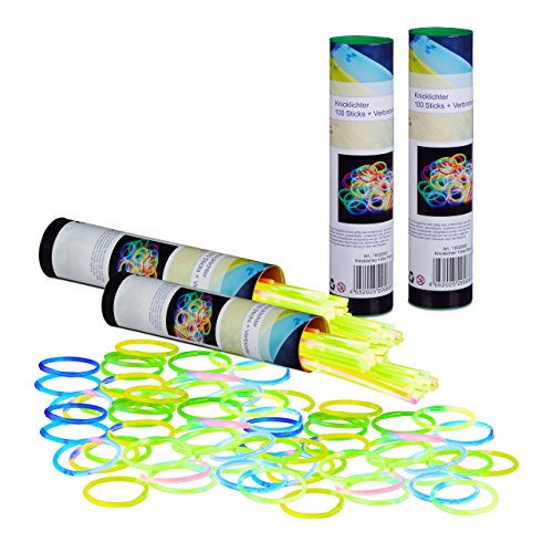 Relaxdays 400 Knicklichter inkl. 416 x 3D-Verbinder, 8 h Leuchtdauer, Glow Stick, Leuchtstäbe Profiqualität, 7-Farb-Mix Relaxdays 400 Knicklichter inkl. 416 x 3D-Verbinder, 8 h Leuchtdauer, Glow Stick, Leuchtstäbe Profiqualität, 7-Farb-Mix von Relaxdays