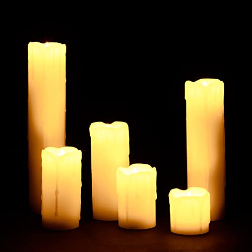Relaxdays 48 x LED Kerze im Set, Echtwachskerzen flammenlos, elektrische Kerzen flackernd, Batterie, Durchmesser 5 cm, Creme von Relaxdays