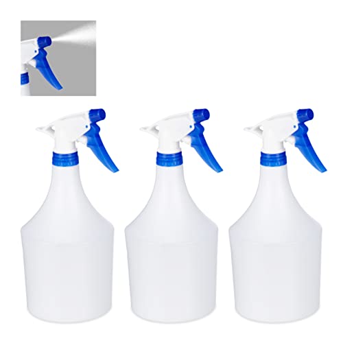 Relaxdays 6 x Sprühflasche Pflanzen, einstellbare Düse, 1 Liter Handsprüher, mit Skala, Kunststoff, Blumensprüher, weiß-blau Relaxdays 6 x Sprühflasche Pflanzen, einstellbare Düse, 1 Liter Handsprüher, mit Skala, Kunststoff, Blumensprüher, weiß-blau von Relaxdays
