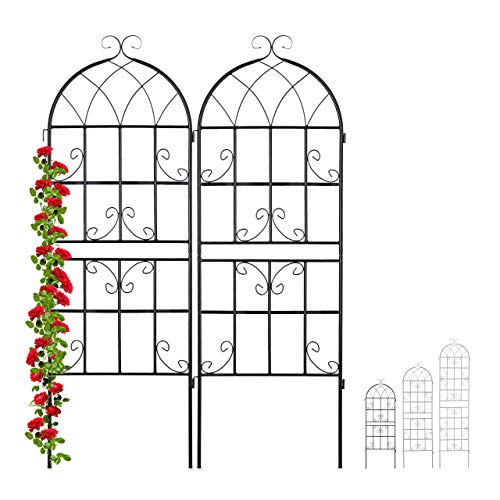 Relaxdays 8 x Rankgitter Metall, zum Stecken, Rankhilfe für Kletterpflanzen, Blumengitter 150 x 50 cm, Spalier Garten, schwarz Relaxdays 8 x Rankgitter Metall, zum Stecken, Rankhilfe für Kletterpflanzen, Blumengitter 150 x 50 cm, Spalier Garten, schwarz von Relaxdays