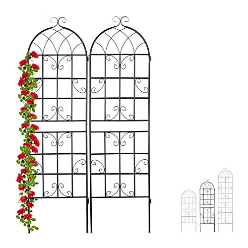 Relaxdays 8 x Rankgitter Metall, zum Stecken, Rankhilfe für Kletterpflanzen, Blumengitter 180 x 50 cm, Spalier Garten, schwarz Relaxdays 8 x Rankgitter Metall, zum Stecken, Rankhilfe für Kletterpflanzen, Blumengitter 180 x 50 cm, Spalier Garten, schwarz von Relaxdays