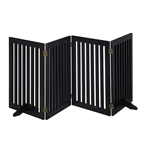 Relaxdays Absperrgitter, HxB: 92 x 206,5 cm, 4 Panel, faltbar, mit Füßen, verstellbares Hunde Schutzgitter, MDF, schwarz Relaxdays Absperrgitter, HxB: 92 x 206,5 cm, 4 Panel, faltbar, mit Füßen, verstellbares Hunde Schutzgitter, MDF, schwarz von Relaxdays