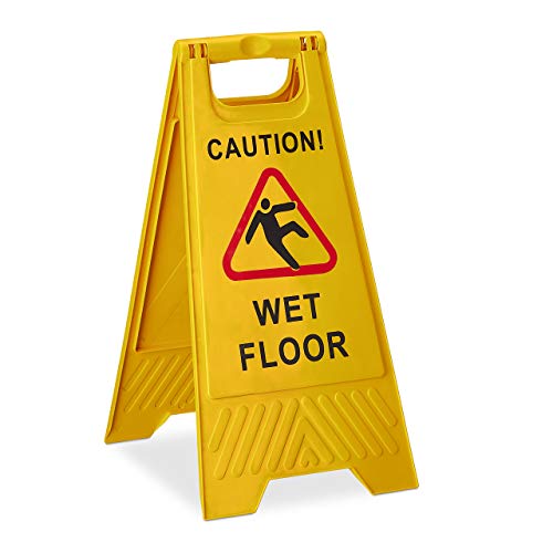 Relaxdays Achtung Rutschgefahr Aufsteller, Englisch, Warnschild Caution Wet Floor, 2-seitig beschriftet, klappbar, gelb Relaxdays Achtung Rutschgefahr Aufsteller, Englisch, Warnschild Caution Wet Floor, 2-seitig beschriftet, klappbar, gelb von Relaxdays