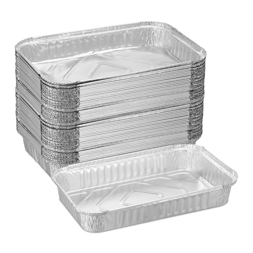 Relaxdays Aluschalen Grill, 50er Set, B x T: 31 x 21 cm, eckige Grillschalen, Tropfschalen indirektes Grillen, Silber Relaxdays Aluschalen Grill, 50er Set, B x T: 31 x 21 cm, eckige Grillschalen, Tropfschalen indirektes Grillen, Silber von Relaxdays