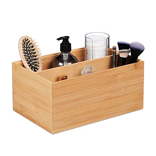Relaxdays Aufbewahrungsbox Bambus, stapelbar, Bambuskiste mit 2 Fächern, stabil, HBT: 14 x 30 x 20 cm, Stapelbox, natur Relaxdays Aufbewahrungsbox Bambus, stapelbar, Bambuskiste mit 2 Fächern, stabil, HBT: 14 x 30 x 20 cm, Stapelbox, natur von Relaxdays