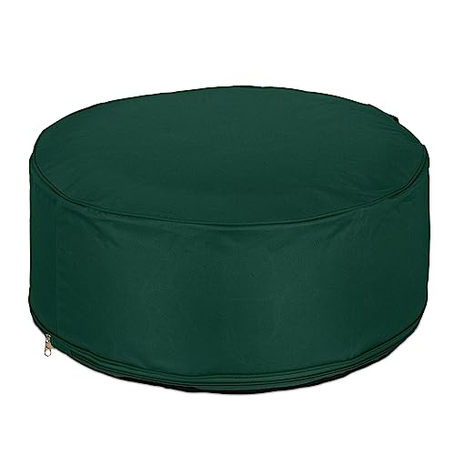 Relaxdays aufblasbarer Hocker, Outdoor Pouf für Garten, Balkon, Camping, Sitzhocker rund, HxD: 26x56 cm, Sitzpouf, grün von Relaxdays