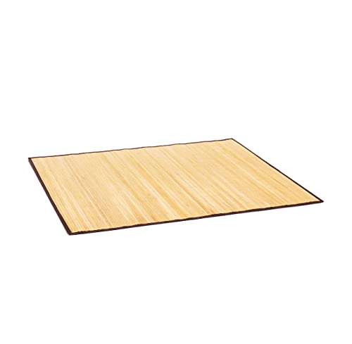 Relaxdays Badvorleger Bambus BxT: 100x80 cm Badeteppich aus Holz mit rutschhemmender Unterseite als praktischer Duschvorleger aus natürlichem Bambus, Stoff in verschiedenen Farben fürs Bad, natur von Relaxdays