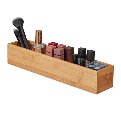 Relaxdays Bambus Box, Aufbewahrung Bad, Küche & Schreibtisch, länglich & schmal, Ordnungsbox, HBT: 7 x 38 x 8 cm, natur, 1 Stück Relaxdays Bambus Box, Aufbewahrung Bad, Küche & Schreibtisch, länglich & schmal, Ordnungsbox, HBT: 7 x 38 x 8 cm, natur, 1 Stück von Relaxdays