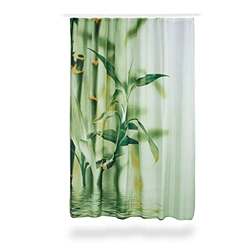 Relaxdays Bambus Design Duschvorhang Polyester Stoff Waschbar Pflanzenmotiv 200x180 cm Badvorhang Grün, 4 x 180 x 200 cm Relaxdays Bambus Design Duschvorhang Polyester Stoff Waschbar Pflanzenmotiv 200x180 cm Badvorhang Grün, 4 x 180 x 200 cm von Relaxdays
