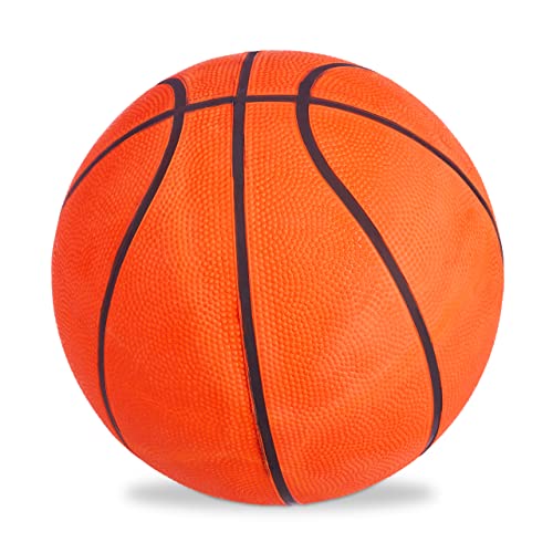 Relaxdays Basketball, griffige Oberfläche, für drinnen & draußen, Ventil, Gummi, Training, Jugendliche, Größe 7, orange, 1 Stück von Relaxdays
