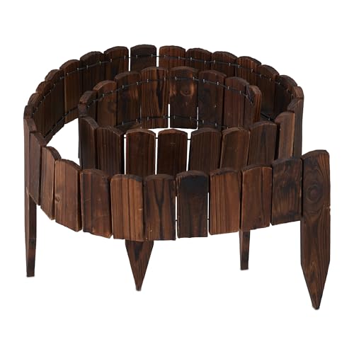 Relaxdays Beeteinfassung, 200 cm lang, flexibel, Sichthöhe: 10 cm, zum Stecken, Holz, Beetzaun, Rasenkante, Dunkelbraun Relaxdays Beeteinfassung, 200 cm lang, flexibel, Sichthöhe: 10 cm, zum Stecken, Holz, Beetzaun, Rasenkante, Dunkelbraun von Relaxdays