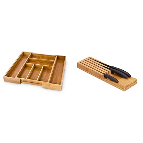 Relaxdays Besteckkasten verstellbar H x B x T: ca. 5 x 48 x 46 cm Schubladeneinsatz aus Bambus & Messerorganizer, Messeraufbewahrung für 5 Messer, Messereinsatz für Schublade, 3,5 x 11 x 39 cm, natur Relaxdays Besteckkasten verstellbar H x B x T: ca. 5 x 48 x 46 cm Schubladeneinsatz aus Bambus & Messerorganizer, Messeraufbewahrung für 5 Messer, Messereinsatz für Schublade, 3,5 x 11 x 39 cm, natur von Relaxdays