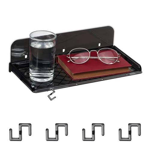 Relaxdays Bettablage, Mini-Nachttisch zum Ankleben, für Bett & Hochbett, HxBxT: 8,5 x 30 x 15,5 cm, Kunststoff, schwarz Relaxdays Bettablage, Mini-Nachttisch zum Ankleben, für Bett & Hochbett, HxBxT: 8,5 x 30 x 15,5 cm, Kunststoff, schwarz von Relaxdays