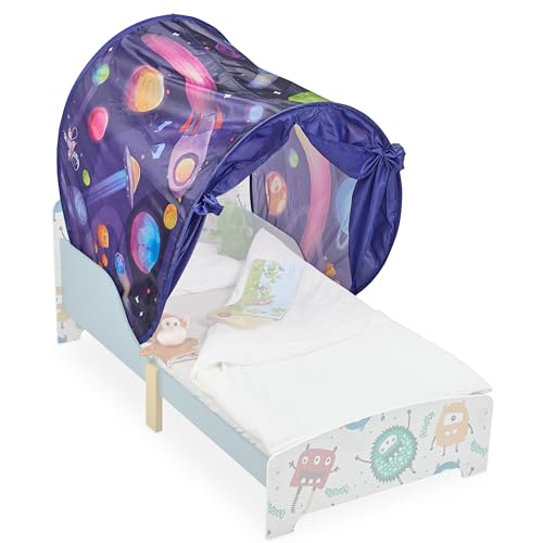 Relaxdays Bettzelt Kinder, BxT: 220x79 cm, Weltall-Design, Betttunnel für Kinderbett, Pop-up-Funktion, Betthöhle, bunt Relaxdays Bettzelt Kinder, BxT: 220x79 cm, Weltall-Design, Betttunnel für Kinderbett, Pop-up-Funktion, Betthöhle, bunt von Relaxdays