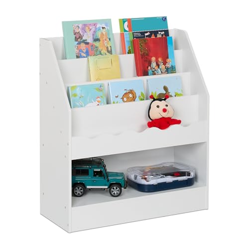 Relaxdays Bücherregal Kinder, HxBxT: 80 x 70 x 30 cm, 5 offene Fächer für Bücher, Kinderbücherregal, Kinderregal, weiß Relaxdays Bücherregal Kinder, HxBxT: 80 x 70 x 30 cm, 5 offene Fächer für Bücher, Kinderbücherregal, Kinderregal, weiß von Relaxdays