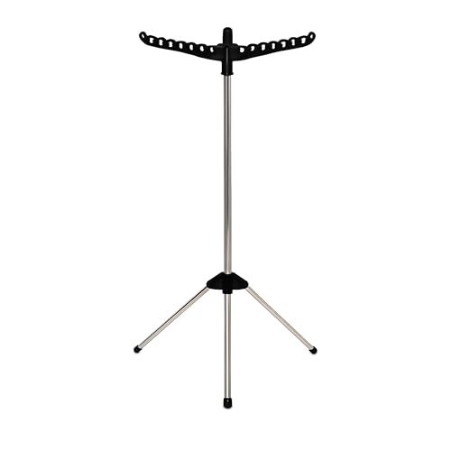 Relaxdays Bügelwäscheständer, für 27 Bügel, klappbar, 15kg belastbar, Wäschestandtrockner, HxD:143x56 cm, schwarz-Silber Relaxdays Bügelwäscheständer, für 27 Bügel, klappbar, 15kg belastbar, Wäschestandtrockner, HxD:143x56 cm, schwarz-Silber von Relaxdays