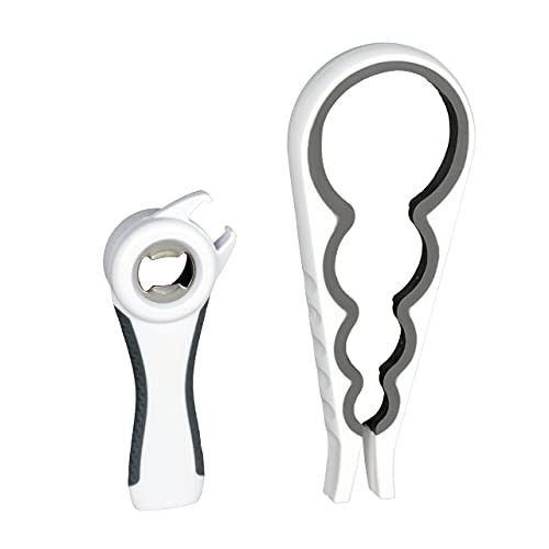 Relaxdays Deckelöffner Hilfe, 2er Set Multiflaschenöffner, Senioren, Universalöffner für Gläser & Flaschen, weiß-grau 10027894_1084, 22 x 9 x 2.5 cm Relaxdays Deckelöffner Hilfe, 2er Set Multiflaschenöffner, Senioren, Universalöffner für Gläser & Flaschen, weiß-grau 10027894_1084, 22 x 9 x 2.5 cm von Relaxdays