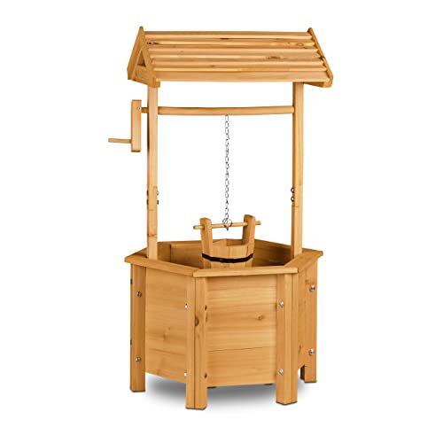 Relaxdays Dekobrunnen Garten Holz, Rolle, Eimer, HxBxT: 82 x 47 x 41 cm, Zierbrunnen, Gartendeko, Holzbrunnen, natur Relaxdays Dekobrunnen Garten Holz, Rolle, Eimer, HxBxT: 82 x 47 x 41 cm, Zierbrunnen, Gartendeko, Holzbrunnen, natur von Relaxdays