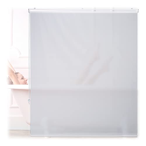 Relaxdays Duschrollo, 140x240 cm, Seilzugrollo für Dusche & Badewanne, Decke & Fenster, Badrollo wasserabweisend, weiß Relaxdays Duschrollo, 140x240 cm, Seilzugrollo für Dusche & Badewanne, Decke & Fenster, Badrollo wasserabweisend, weiß von Relaxdays