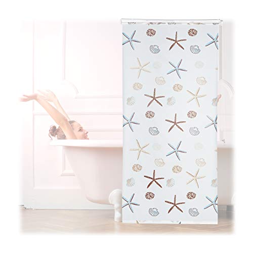 Relaxdays Duschrollo Ocean, wasserabweisend, Muschel Badrollo Wanne u. Dusche, Deckenmontage,100x240cm, semitransparent Relaxdays Duschrollo Ocean, wasserabweisend, Muschel Badrollo Wanne u. Dusche, Deckenmontage,100x240cm, semitransparent von Relaxdays