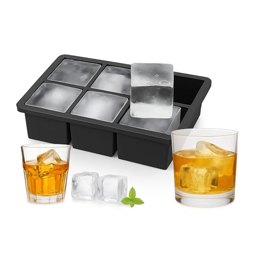 Relaxdays Eiswürfelform Silikon, wiederverwendbar, XXL Silikonform für 5 cm Eiswürfel, 6 einzelne Eiswürfel, schwarz Relaxdays Eiswürfelform Silikon, wiederverwendbar, XXL Silikonform für 5 cm Eiswürfel, 6 einzelne Eiswürfel, schwarz von Relaxdays
