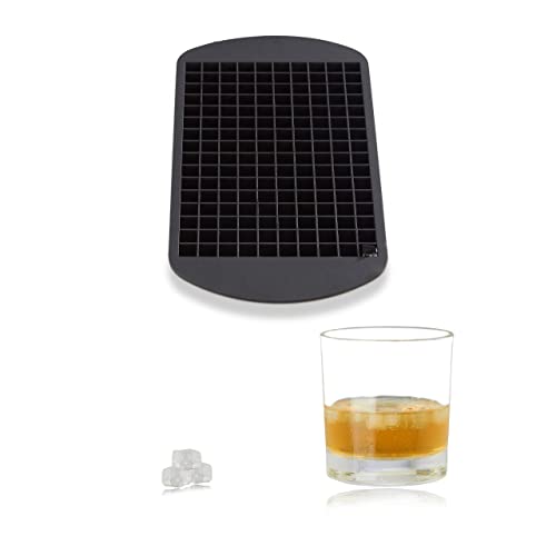 Relaxdays Eiswürfelform aus Silikon, für 1 cm Eiswürfel, BPA-frei, Eiswürfelbehälter, HxBxT: 1 x 23,5 x 12 cm, schwarz von Relaxdays