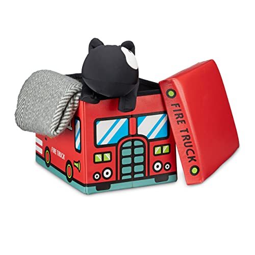Relaxdays Faltbare Spielzeugkiste Feuerwehr HBT 32 x 48 x 32 cm stabiler Kinder Sitzhocker als Spielzeugbox aus Kunstleder mit Stauraum ca. 37 l und Deckel zum Abnehmen für Kinderzimmer, Firetruck Relaxdays Faltbare Spielzeugkiste Feuerwehr HBT 32 x 48 x 32 cm stabiler Kinder Sitzhocker als Spielzeugbox aus Kunstleder mit Stauraum ca. 37 l und Deckel zum Abnehmen für Kinderzimmer, Firetruck von Relaxdays