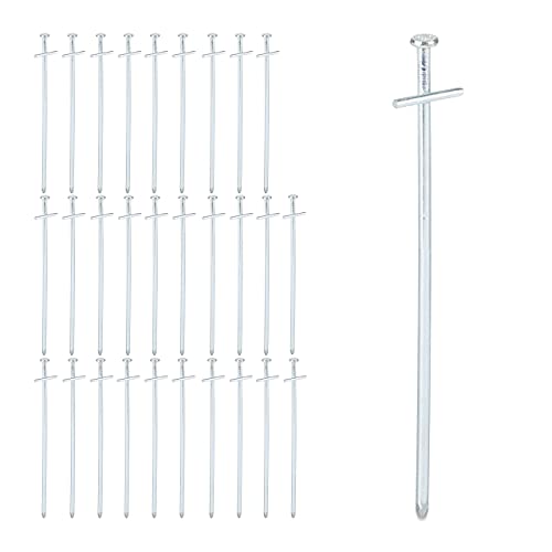 Relaxdays Felsbodenhering, 30er Set, Sturmanker Camping, Zelt und Vorzelt, Heringe für Harte Böden, Stahl, 23 cm, Silber von Relaxdays