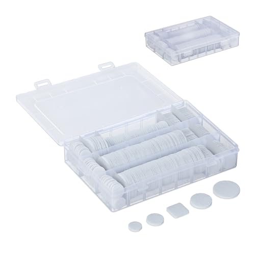 Relaxdays Filzgleiter selbstklebend, 272er Set, runde & eckige Möbelgleiter, Kratzschutz, mit Box, Klebefilz Möbel, weiß Relaxdays Filzgleiter selbstklebend, 272er Set, runde & eckige Möbelgleiter, Kratzschutz, mit Box, Klebefilz Möbel, weiß von Relaxdays