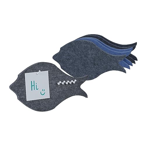 Relaxdays Filzpinnwand, 6 selbstklebende Filzwände im Fisch-Design, Filz, HBT: 16 x 30 x 0,9 cm, inkl. Pinnnadeln, bunt Relaxdays Filzpinnwand, 6 selbstklebende Filzwände im Fisch-Design, Filz, HBT: 16 x 30 x 0,9 cm, inkl. Pinnnadeln, bunt von Relaxdays