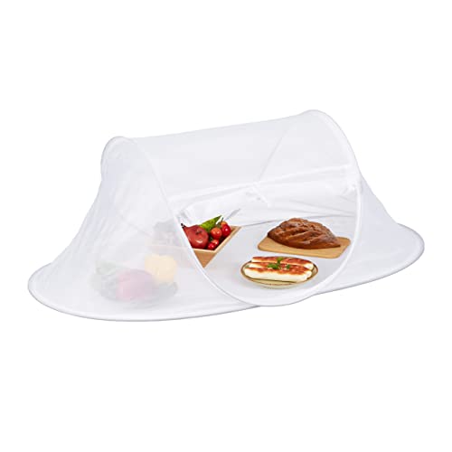 Relaxdays Fliegenhaube Lebensmittel, Faltbare Abdeckhaube für Obst, Kuchen, HBT: 40x110x58 cm, Pop-Up, Obsthaube, weiß Relaxdays Fliegenhaube Lebensmittel, Faltbare Abdeckhaube für Obst, Kuchen, HBT: 40x110x58 cm, Pop-Up, Obsthaube, weiß von Relaxdays