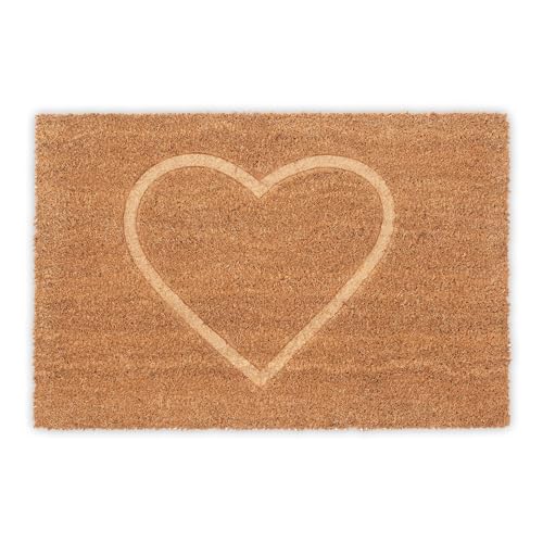 Relaxdays Fußmatte Kokos, Türvorleger Herz, 60 x 40, Abtreter rutschfest, wetterfest, Fußabstreifer innen & außen, Natur Relaxdays Fußmatte Kokos, Türvorleger Herz, 60 x 40, Abtreter rutschfest, wetterfest, Fußabstreifer innen & außen, Natur von Relaxdays
