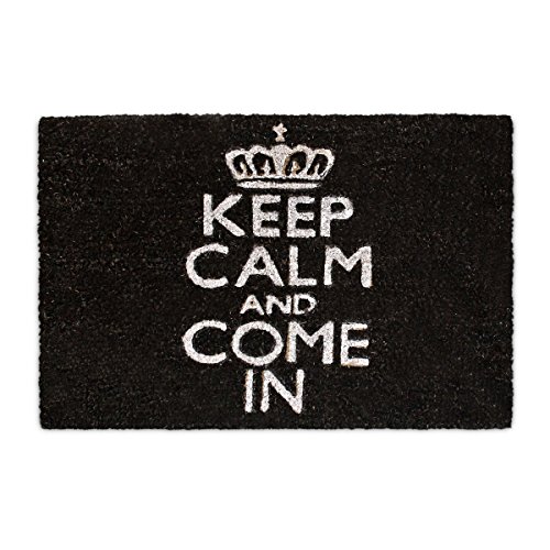 Relaxdays Fußmatte Kokos KEEP CALM 40 x 60 cm Kokosmatte mit rutschfestem PVC Boden Fußabtreter aus Kokosfaser als Schmutzfangmatte und Sauberlaufmatte Fußabstreifer für Außen und Innen Matte, schwarz Relaxdays Fußmatte Kokos KEEP CALM 40 x 60 cm Kokosmatte mit rutschfestem PVC Boden Fußabtreter aus Kokosfaser als Schmutzfangmatte und Sauberlaufmatte Fußabstreifer für Außen und Innen Matte, schwarz von Relaxdays