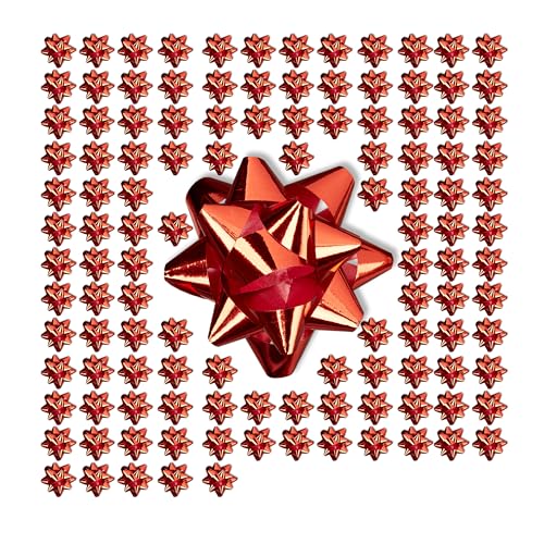 Relaxdays Geschenkschleifen 100er Set, Selbstklebend, Kleine Dekoschleifen für Weihnachten & Geburtstag, Ø 5 cm, Rot Relaxdays Geschenkschleifen 100er Set, Selbstklebend, Kleine Dekoschleifen für Weihnachten & Geburtstag, Ø 5 cm, Rot von Relaxdays